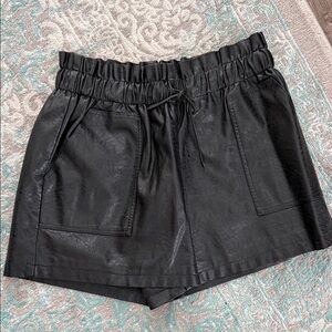 Faux Leather Shorts